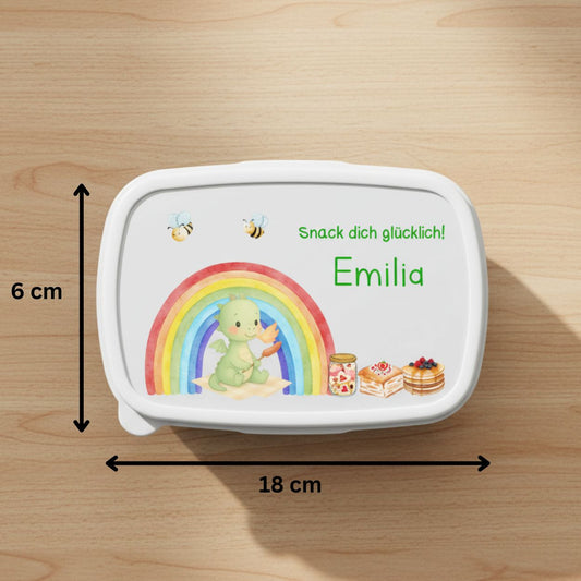 Brotdose für Kinder aus BPA-freiem Kunststoff mit Namensdruck
