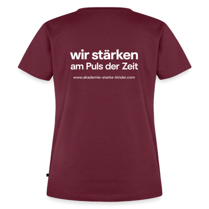 Frauen Premium T-Shirt - Burgunderrot