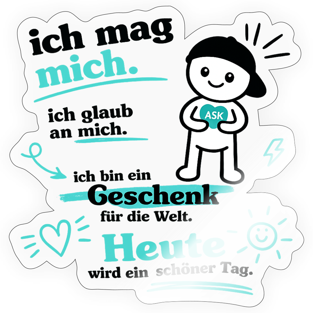 Sticker Größe S (10 x 10 cm) - Transparent glänzend
