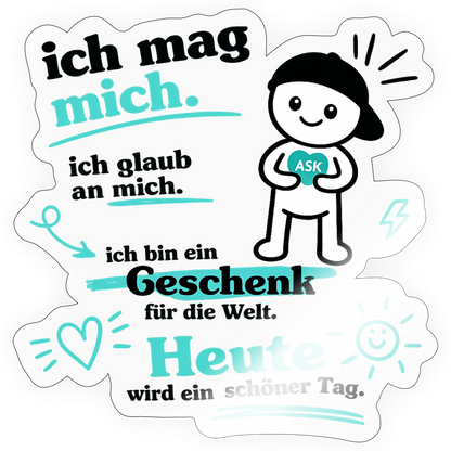Sticker Größe S (10 x 10 cm) - Transparent glänzend