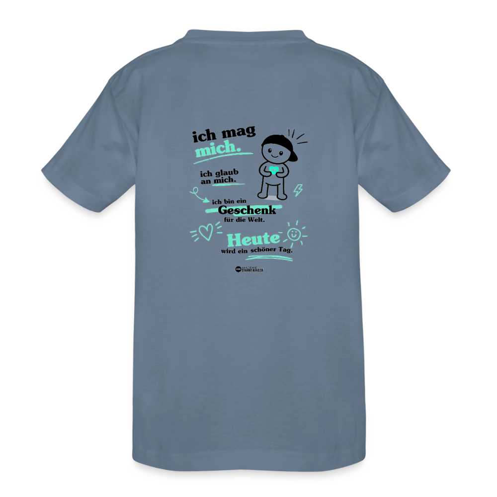 Kinder Heavy Cotton T-Shirt - Blaugrau
