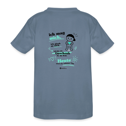 Kinder Heavy Cotton T-Shirt - Blaugrau