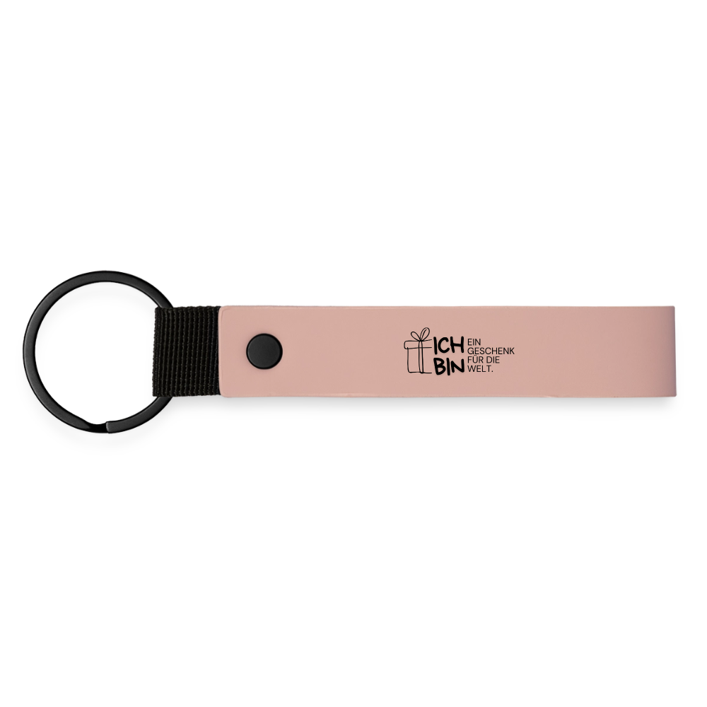 Matte PU Schlüsselanhänger - Rosa