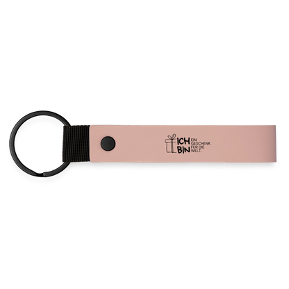Matte PU Schlüsselanhänger - Rosa