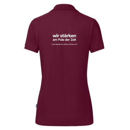 JAKO Frauen Polo Organic - Weinrot