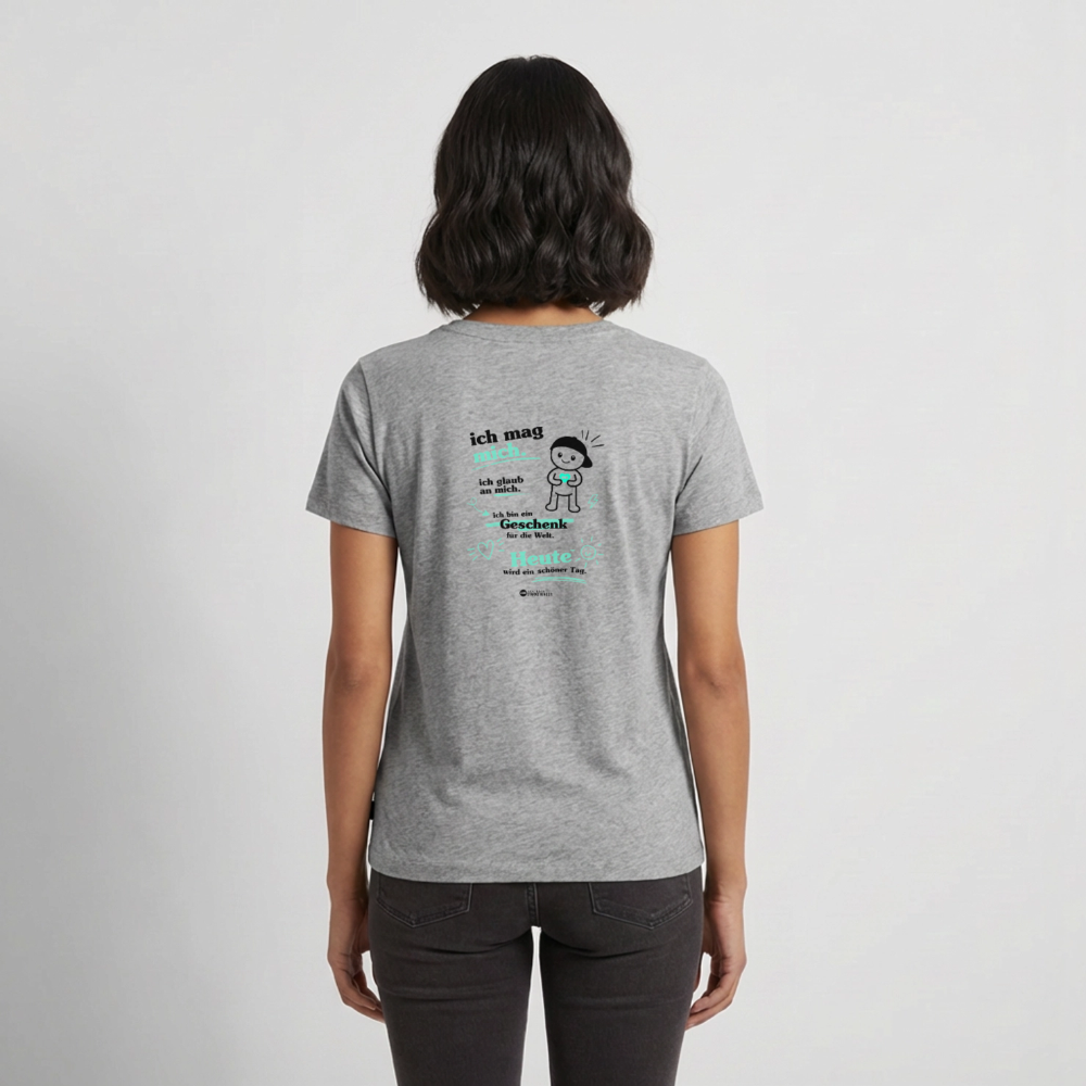 Frauen Premium T-Shirt - Grau meliert