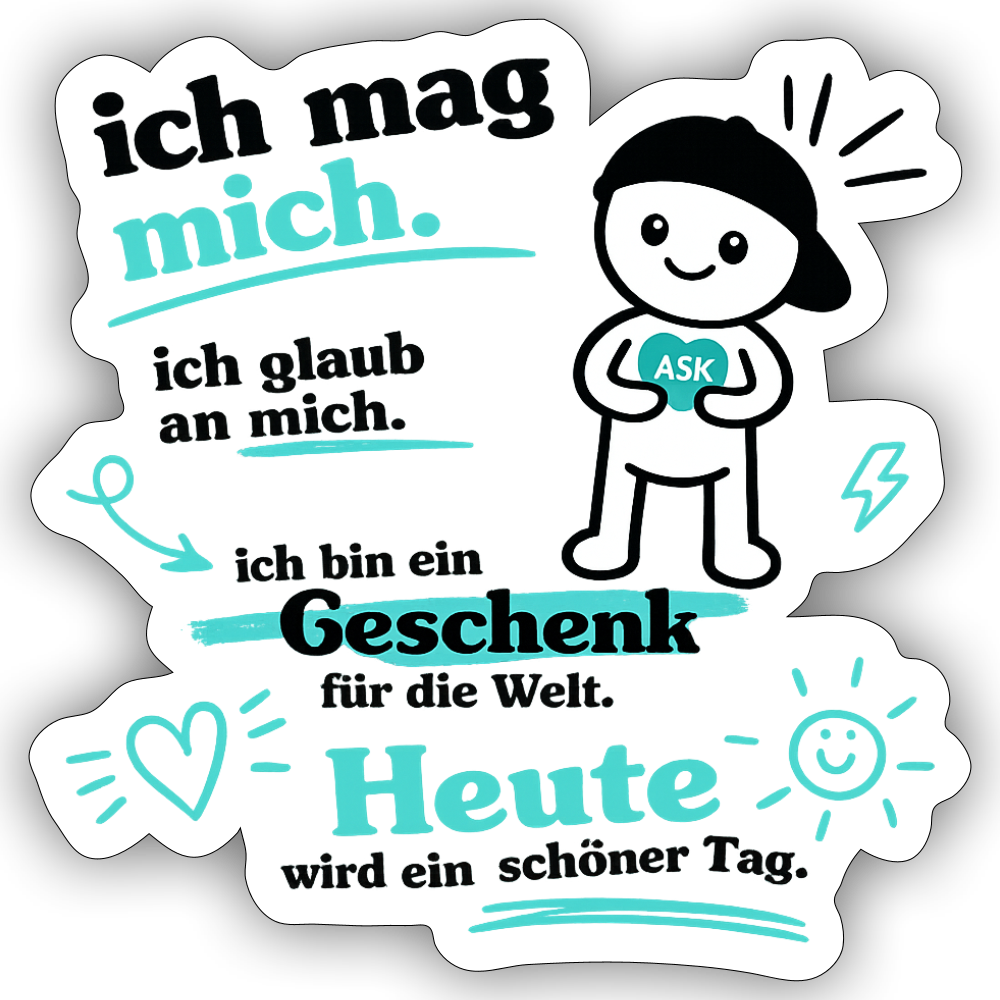 Sticker Größe S (10 x 10 cm) - Mattweiß