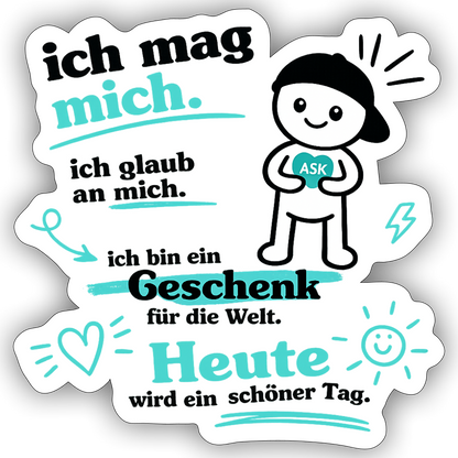 Sticker Größe S (10 x 10 cm) - Mattweiß
