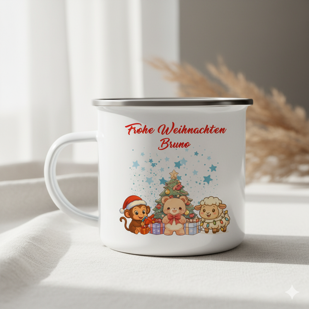 Emaille Tasse Tasse Weihnachten